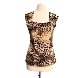 Cheetah Print Sleeveless Top